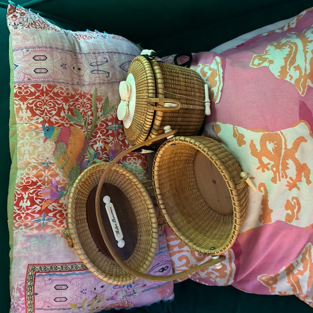 Authentic Nantucket Basket Purse 2000 signed Danna Fafranio - Picture 2 of 7